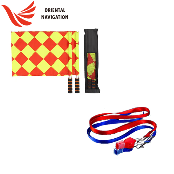 whistle and flag